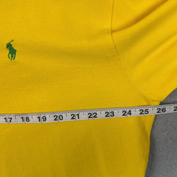 Polo By Ralph Lauren Vintage Yellow Green Pony Polo Shirt Big and Tall XL Preppy - Picture 4 of 8